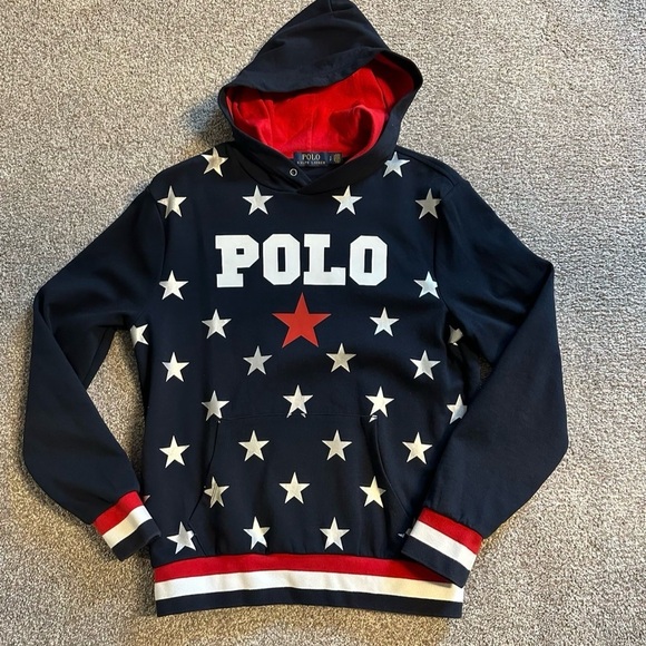 Ralph Lauren Other - Polo Ralph Lauren Navy Star Pattern Hoodie